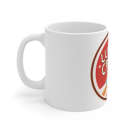 Lucky Catsu Ceramic Mug — 11oz Maneki Neko Lucky Cat Coffee Cup